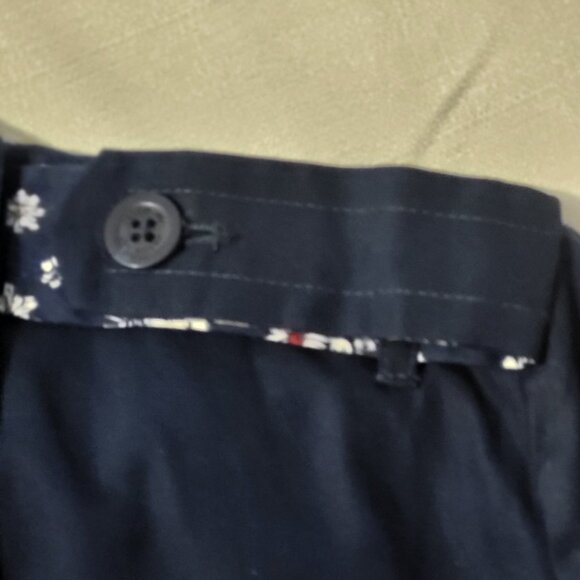 JasonWu for Target 2012 Navy Blue Trench Coat with Floral Trim  Size Large - Picture 7 of 11